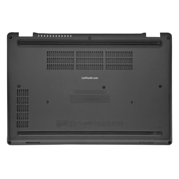 By Dell Latitude 5280 E5280 5290 E5290 bottom case D cover black at pcspare.com — Global Laptop Parts Center