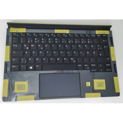 Dell Latitude 7275, XPS 9250, K18A, Backlit Dock Keyboard German DE keyboard palmrest, 0H4D56