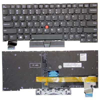 by Lenovo Thinkpad X390 yoga, X395 yoga, backlit US keyboard black on pcspare.com - Global Laptop Parts Center