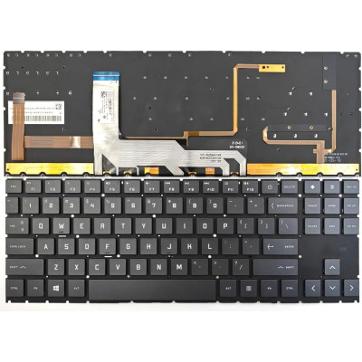 HP Omen 16-XD 16-XF RGB hintergrundbeleuchtete US-Tastatur schwarz