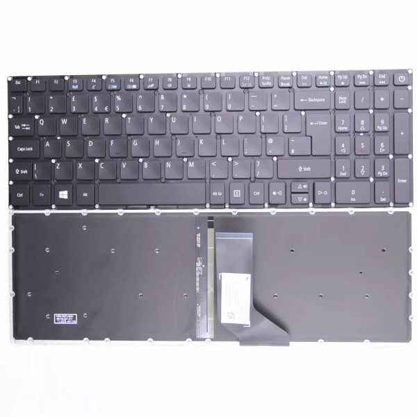 By Acer EX2520G 2511G K50-10 N17C4 VN7-792 A615 A515-51 backlit UK keyboard at pcspare.com — Global Laptop Parts Center