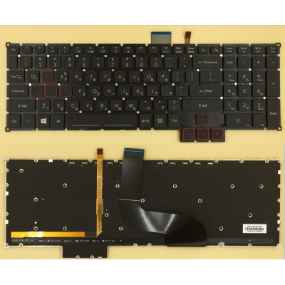 Acer GX-791 GX-792 G5-793 G9-592G G9-593 G9-791 G9-591 red backlit Hebrew HB keyboard
