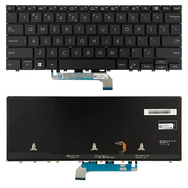 By Asus ExpertBook P3350c5, P3350CB, black backlit US keyboard at pcspare.com — Global Laptop Parts Center