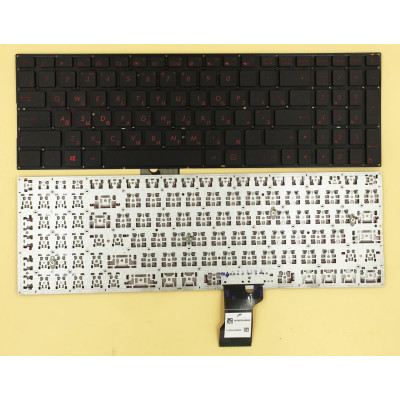by Asus FX502 N541 Q501, ROG G501, ZenBook Pro UX501 black red Russian RU keyboard on pcspare.com - Global Laptop Parts Center