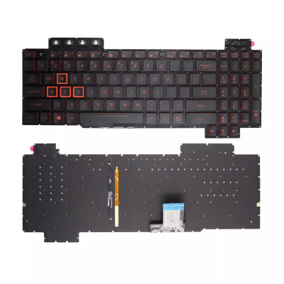 by Asus FX80, FZ80, ZX80, GL703G, FX86, FX80S, FX504, FX505, FX95, FX705, red backlit US keyboard on pcspare.com - Global Laptop Parts Center