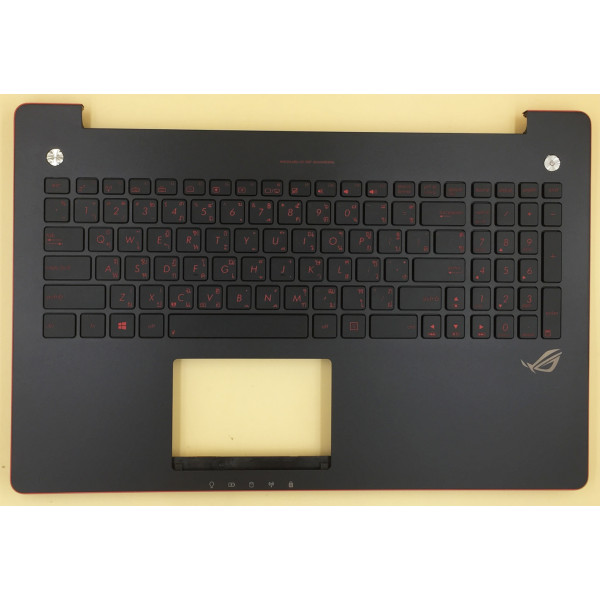 By Asus G550 G550JK N550 red backlit Thai TI keyboard palmrest 90NB04L3-R31TA0 at pcspare.com — Global Laptop Parts Center