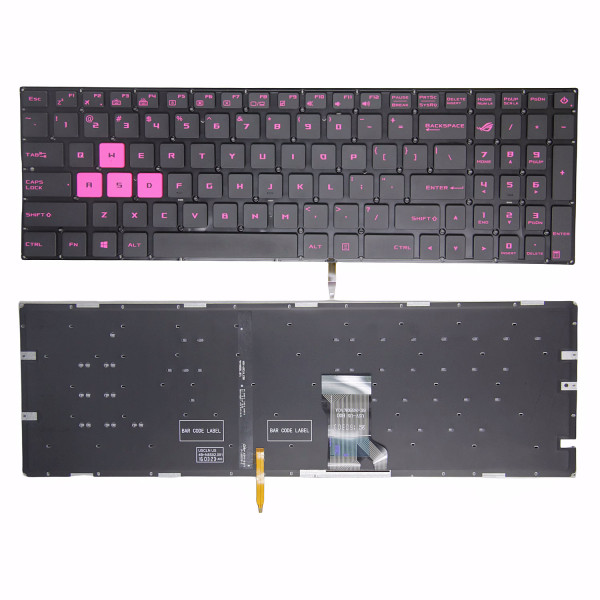 By Asus GL502 GL702 S5VS S7VT FX502 FX60VM ZX60V G502VM pink backlit US keyboard at pcspare.com — Global Laptop Parts Center