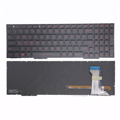 Asus GL553V ZX53 ZX73 FX53VD FX553 FX53 FX73 FZ53 GL753 teclado vermelho iluminado para trás dos EUA