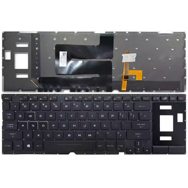By Asus GX535, GX535G, GX535GV, GX535GW, 4-zone RGB retroiluminado teclado de EE.UU. at pcspare.com — Global Laptop Parts Center