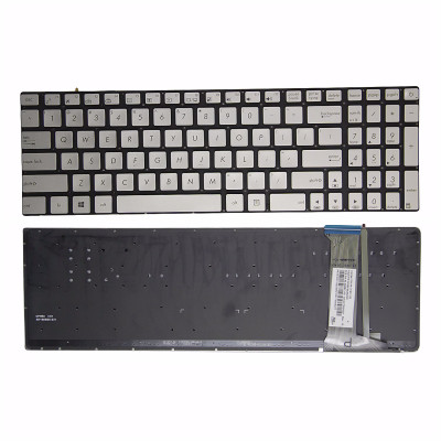 by Asus N551 G551 G771 N551J N551JK N551Q ZX50J FX-PLUS FX PRO6700 GL552 GL551 silver backlit US keyboard on pcspare.com - Global Laptop Parts Center