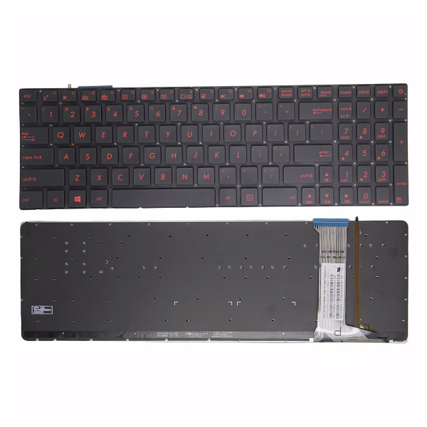 By Asus N551 G551 G771 N552 ZX50J GL752 PRO6700 GL552 GL551 red backlit US keyboard at pcspare.com — Global Laptop Parts Center