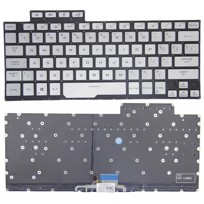 Asus Rog Zeprus GA401, GA401U, GA401M, verlicht US toetsenbord origineel zilver