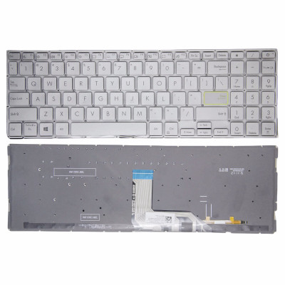 Asus VivoBook X513 M513 E510 V5050 V5100E M5100 K513 FL8800 silver backlit US keyboard