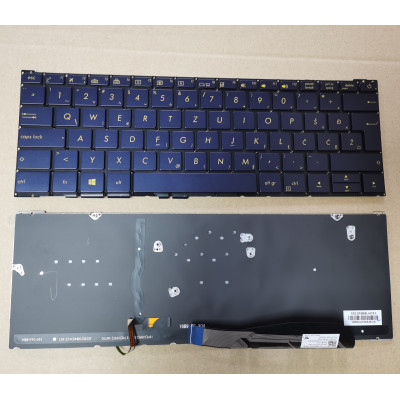 Asus UX390 UX390UA blue backlit Slovenian SA keyboard ASM16B96SAJ528