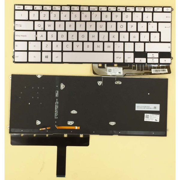 By Asus UX490UA UX490 gray backlit Latin LA keyboard 0KNB0-D633LA00 at pcspare.com — Global Laptop Parts Center