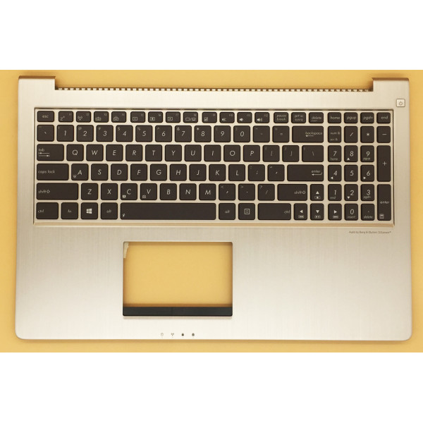 By Asus UX51 UX51VZ silver gold backlit US keyboard palmrest 90R-NWO1K1080Y 90R-NWO1K2080Y at pcspare.com — Global Laptop Parts Center