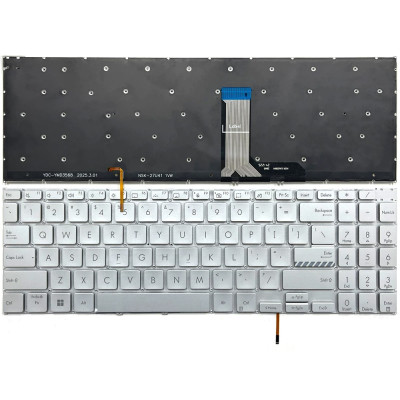 Asus Vivobook Pro15 K6602Z, K6502V, N7600, N7601Z, M7600Q, teclado de la parte posterior de la plata de EE.UU.