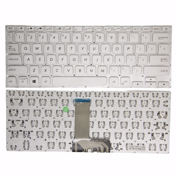 By Asus X412 A412 R424 R424F V4000V V4000F серебряная американская клавиатура OEM at pcspare.com — Global Laptop Parts Center
