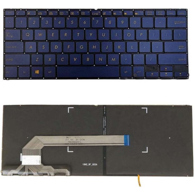 Asus ZenBook Flip S U370, UX370UA, UX370, Q325, Q325U, UX370UAF, UX370UAR, hintergrundbeleuchtete US-Tastatur blau