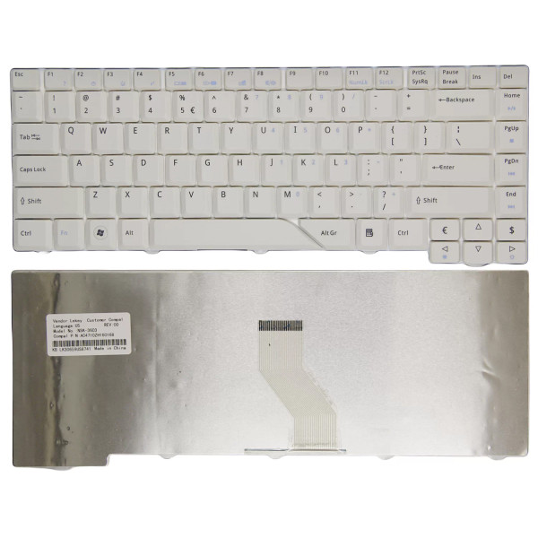 By Acer Aspire 4710, 4720, 4520zg, 4920, 4715Z, 4310, 4320, Tastatur weiß at pcspare.com — Global Laptop Parts Center
