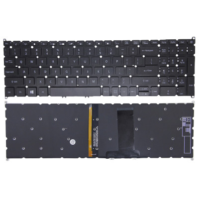 by Acer Aspire 7 A715-42, A715-42G, A715-74, A715-74G, A715-75, A715-75G, black backlit US keyboard OEM on pcspare.com - Global Laptop Parts Center