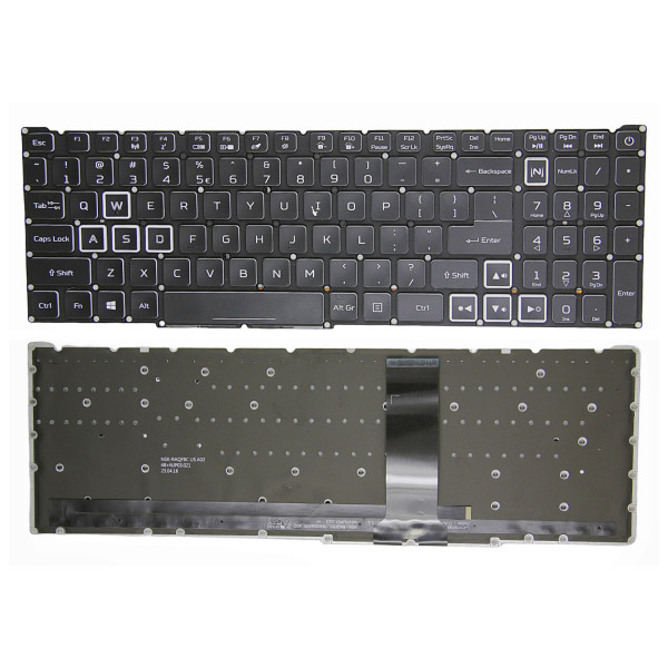 By Acer AN515-45 AN515-56 AN515-57 AN515-46 blanc mot rétroéclairé clavier américain large at pcspare.com — Global Laptop Parts Center