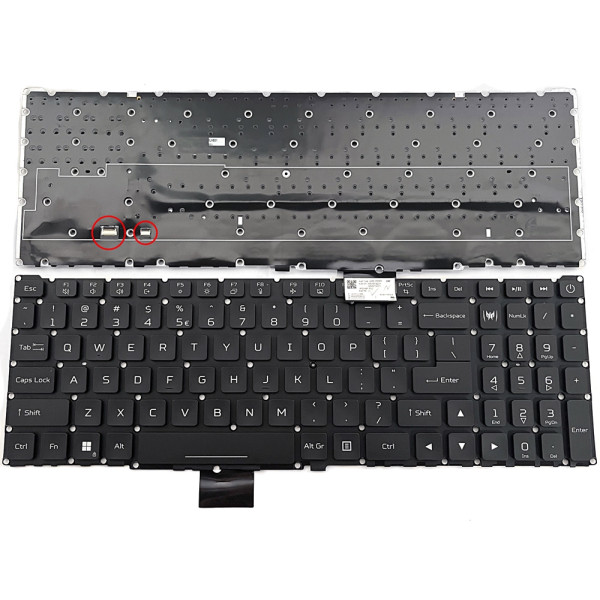 By Acer Predator Helios 16 PH16-71, N23Q1, Helios 18 PH18-71, N23Q2, Black RGB backlit US keyboard at pcspare.com — Global Laptop Parts Center
