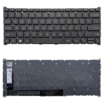 by Acer Spin SP314-55N, SP514-51, SP514-51N, Vero 14 AV14-51, AV14-52P, teclado preto dos EUA on pcspare.com - Global Laptop Parts Center
