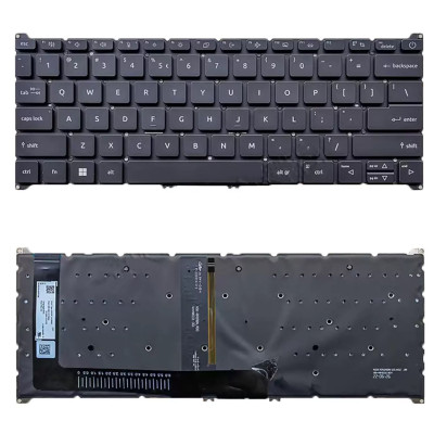 by Acer Spin SP314-55N, SP514-51, SP514-51N, Vero 14 AV14-51, AV14-52P, teclado preto retroiluminado nos EUA on pcspare.com - Global Laptop Parts Center