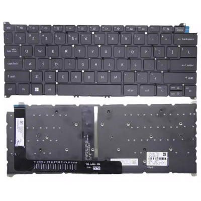 by Acer Swift Go 14 SFG14-41, SFG14-42, SFG14-71, SFG14-72, SFG14-72T, SFG14-73, SFG14-73T, backlit US keyboard black on pcspare.com - Global Laptop Parts Center