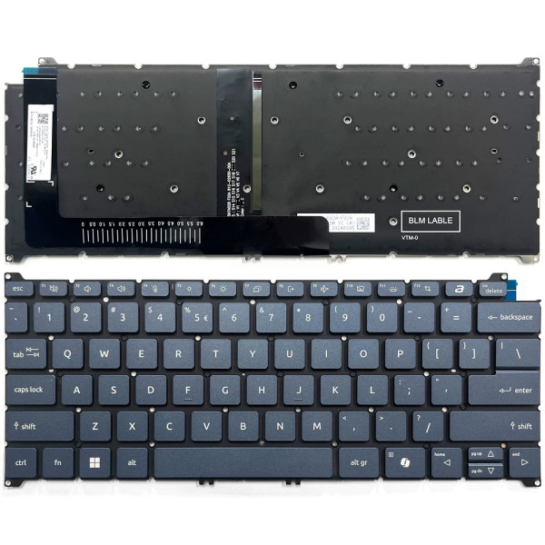 By Acer Swift 14 AI SF14-11, SF14-11T, SF14-51, SF14-51T, SF14-61, SF14-61T, retroiluminado azul do teclado AI at pcspare.com — Global Laptop Parts Center