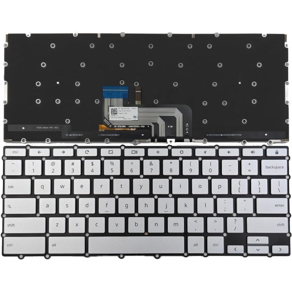 By Asus Chromebook C425, C425T, C425TA, C433TA, C434TA, backlit US keyboard silver lock at pcspare.com — Global Laptop Parts Center