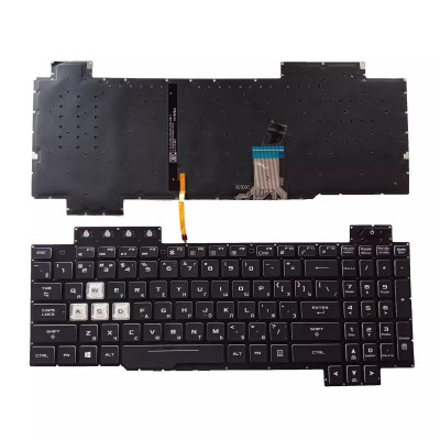 Asus FX80, FZ80, ZX80, GL703G, FX86, FX80S, FX504, FX505, FX95, FX705, Black RGB backlit Russian RU keyboard