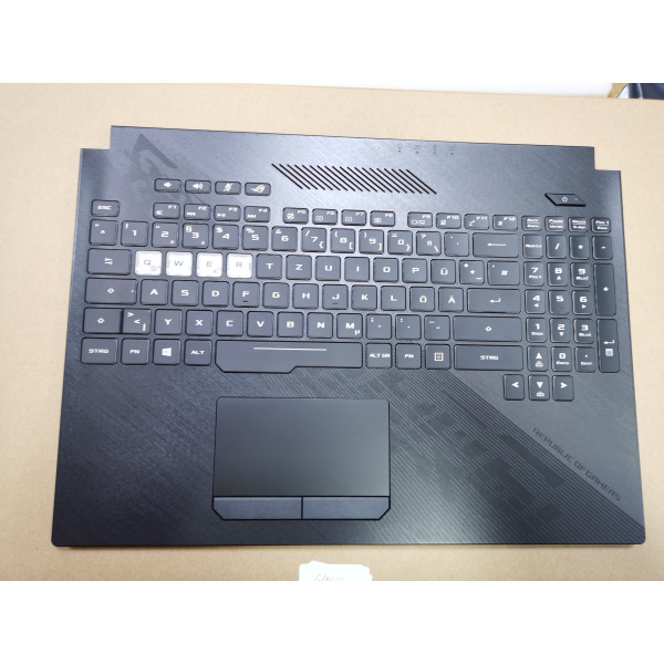 By Asus GL504GM RGB backlit German DE keyboard palmrest 90NR00K2-R31GE0 at pcspare.com — Global Laptop Parts Center