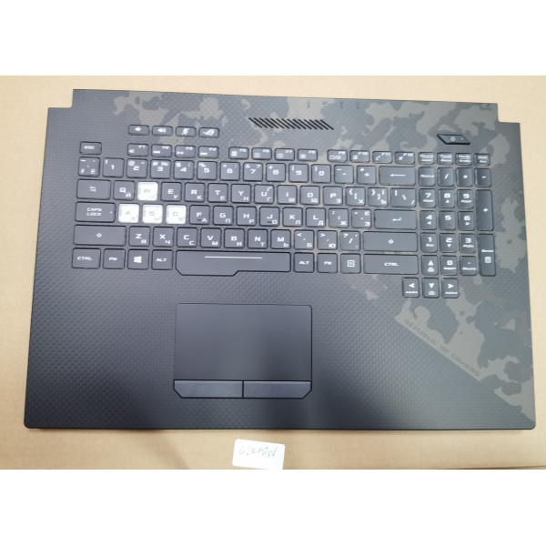 By Asus GL704GW RGB backlit Russian RU UA keyboard palmrest 90NR00M1-R31UA0 at pcspare.com — Global Laptop Parts Center