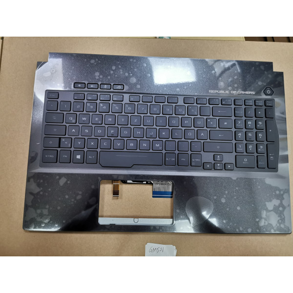 By Asus GM501GM RGB backlit German DE keyboard palmrest 90NR00F2-R31GE0 at pcspare.com — Global Laptop Parts Center