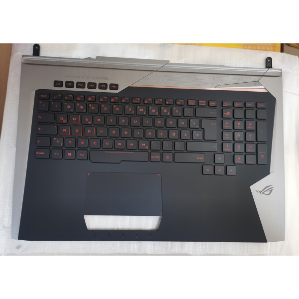 By Asus ROG G752VS G752VSK backlit German DE keyboard palmrest at pcspare.com — Global Laptop Parts Center