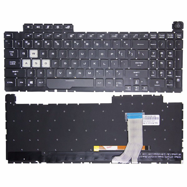 By Asus ROG Strix G731 G732 GL731 G712 PX731 черный 16pin RGB задняя клавиатура США at pcspare.com — Global Laptop Parts Center