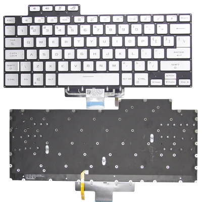 Asus ROG Zephyrus G15 GA503RM GA503RS GA503RW sudraba atpakaļskata ASV tastatūra