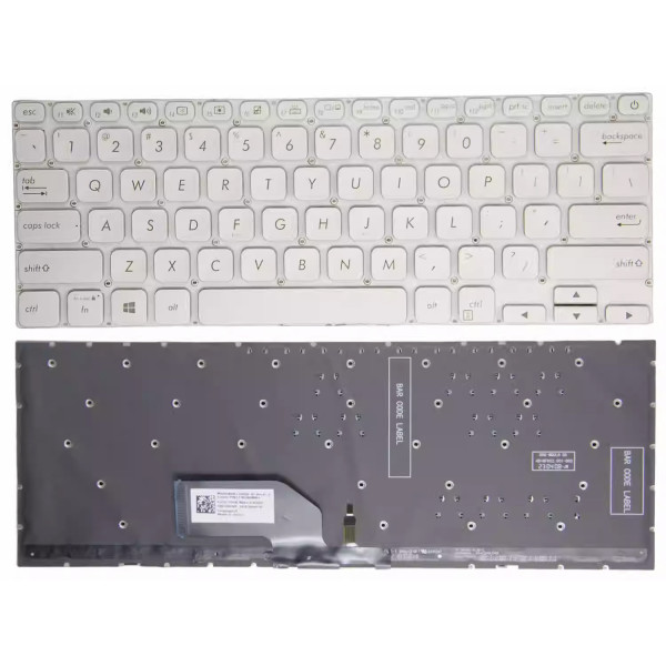 By Asus S13 S330FA, S330FN, S330FL, S330UA, S330UN, X330FA, X330UA, silver backlit US keyboard at pcspare.com — Global Laptop Parts Center