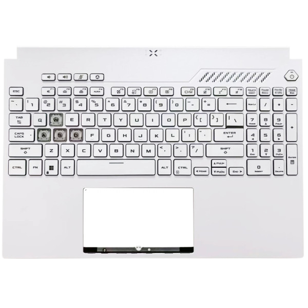 By Asus TUF F15 FX507ZE, FX507ZC, FX507ZM, FX507ZR, FA507, RGB backlit US tastiera palmrest dual Air vents bianco at pcspare.com — Global Laptop Parts Center
