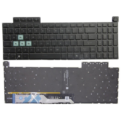 by Asus TUF Gaming F16 FX608J, FX608LM, FX608, FA608, black backlit US keyboard WASD green on pcspare.com - Global Laptop Parts Center