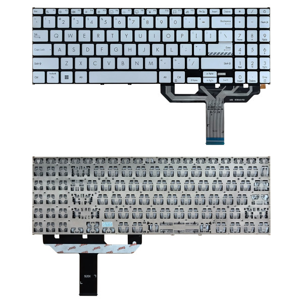 By Asus Vivobook M1502, M1502IA, M1502QA, M1503, M1503QA, M1505, M1505YA, teclado americano prateado at pcspare.com — Global Laptop Parts Center