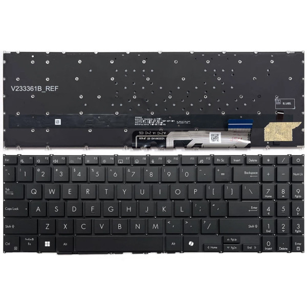 By Asus Vivobook S 15 OLED M5506UA, S5506, S5507, S 16 OLED S5606, hintergrundbeleuchtete US-Tastatur schwarz at pcspare.com — Global Laptop Parts Center