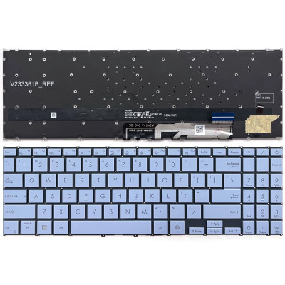 Asus Vivobook S 15 OLED M5506UA, S5506, S5507, S 16 OLED S5606, hintergrundbeleuchtete US-Tastatur blau