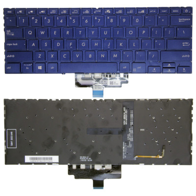 by Asus ZenBook 14 UX434, UX434F, UX434FA, UX434FL, UX434FL-DB77, UX434FL-UB76T, UX434FLC, UX434FLC-XH77, teclado azul retroiluminado dos EUA on pcspare.com - Global Laptop Parts Center