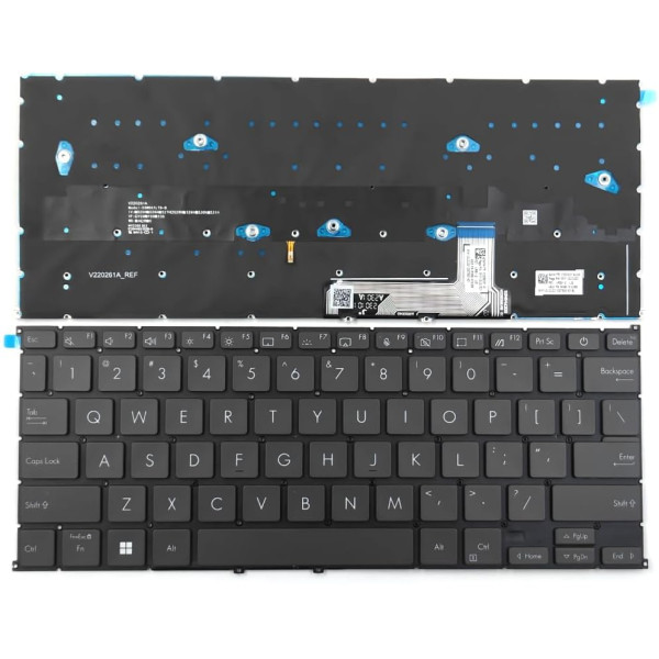 By Asus Zenbook S 13 OLED UX5304, UX5304VA, UX5304UA, UX5304MA, 2023 backlit US keyboard at pcspare.com — Global Laptop Parts Center