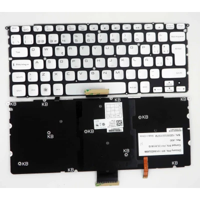 Dell 14Z L412Z 15Z L512Z ezüst hátrameneti spanyol SP billentyűzet