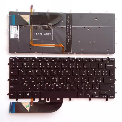 Dell Inspiron 13 7000 7347 7348 7352 7353 7359 backlit Arabic AR keyboard