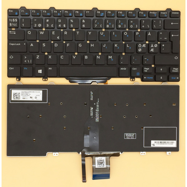 By Dell XPS 12 9250 E7270 E5270 E5250 E7250 E7275 3150 3160 backlit Norwegian NE keyboard at pcspare.com — Global Laptop Parts Center